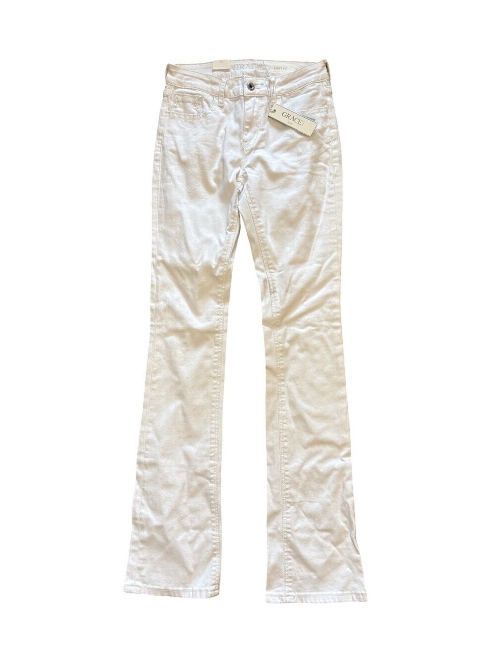 Grace in L.A. White Easy Fit Denim Jeans Women's Size 26 NWT EB-NO68WT-36